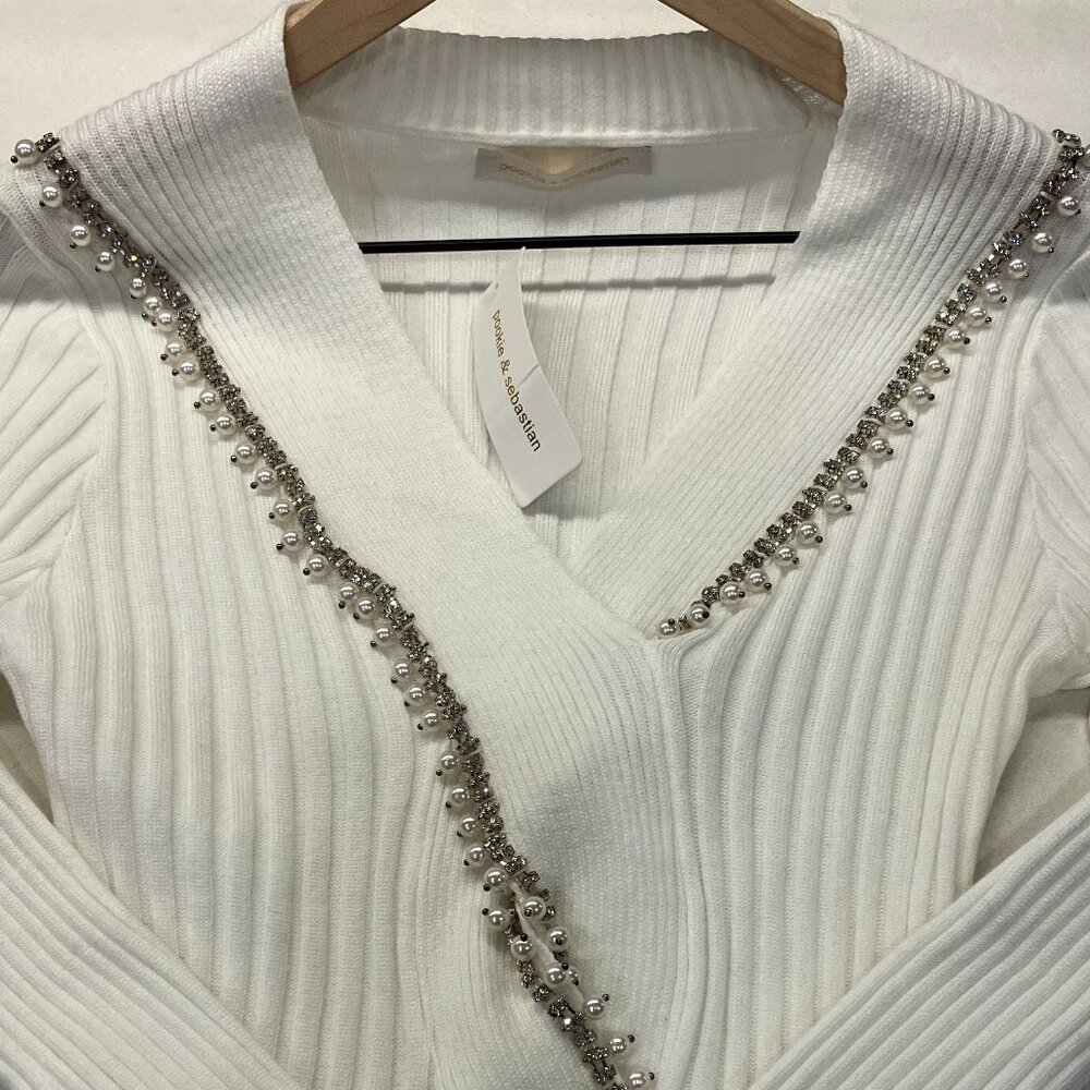 Pearl and Diamond White Sweater Top